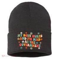 My Body Hurts And I’M Mad At The Government Sustainable Knit Beanie thumb 0