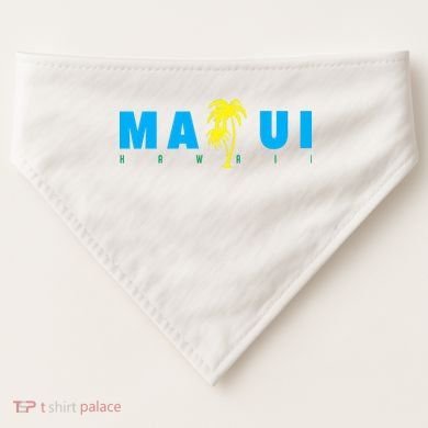 Maui Beach Hawaii Souvenir USA-Made Doggie Bandana