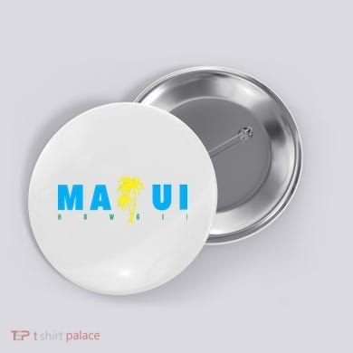 Maui Beach Hawaii Souvenir Button