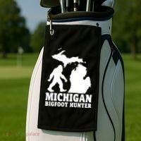 Michigan Bigfoot Hunter Golf Towel thumb 2