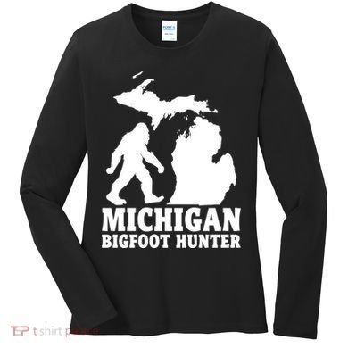 Michigan Bigfoot Hunter Women's Long Sleeve Shirt