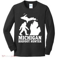 Michigan Bigfoot Hunter Kids Long Sleeve Shirt thumb 0