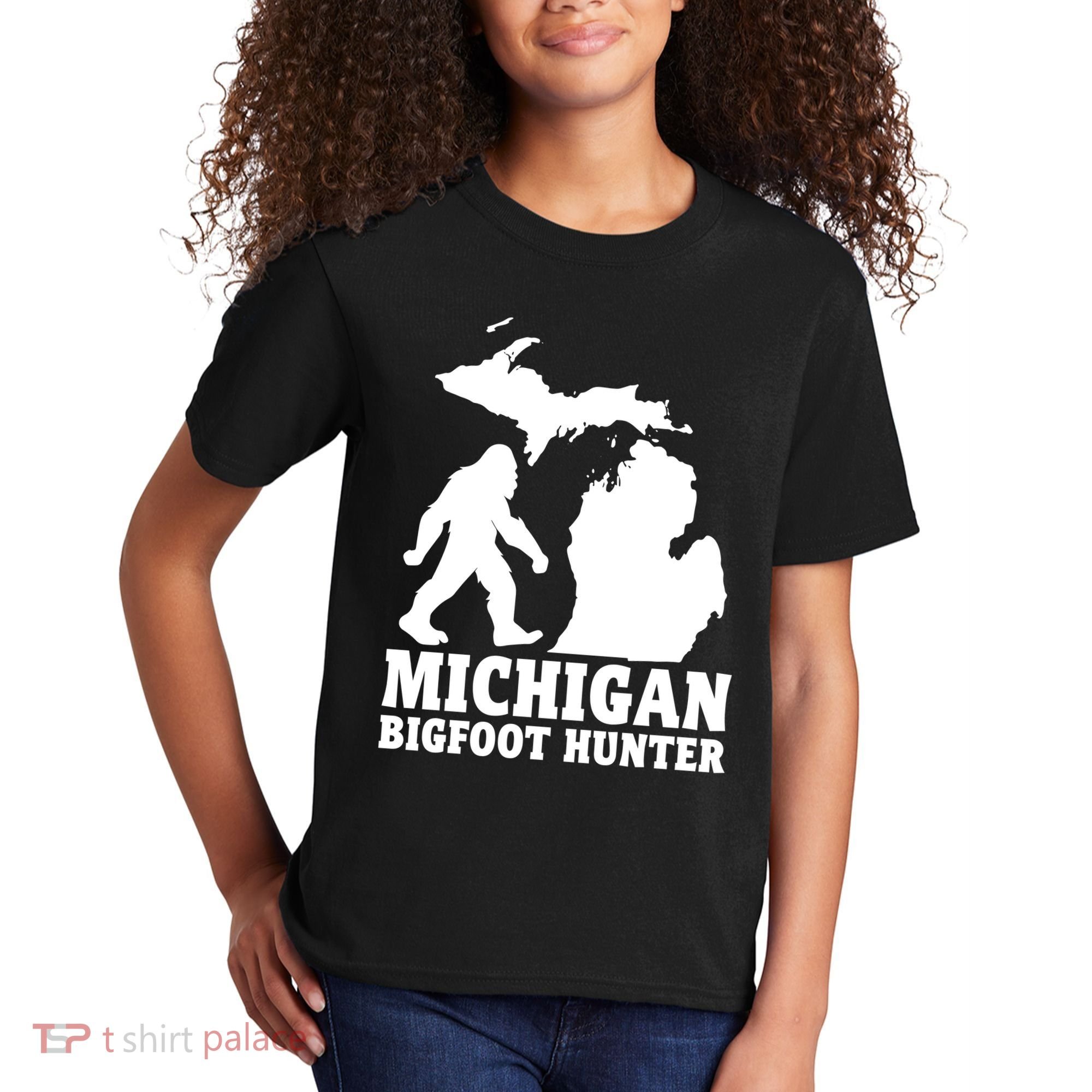 Michigan Bigfoot Hunter Kids T-Shirt