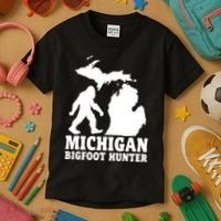 Michigan Bigfoot Hunter Kids T-Shirt thumb 3