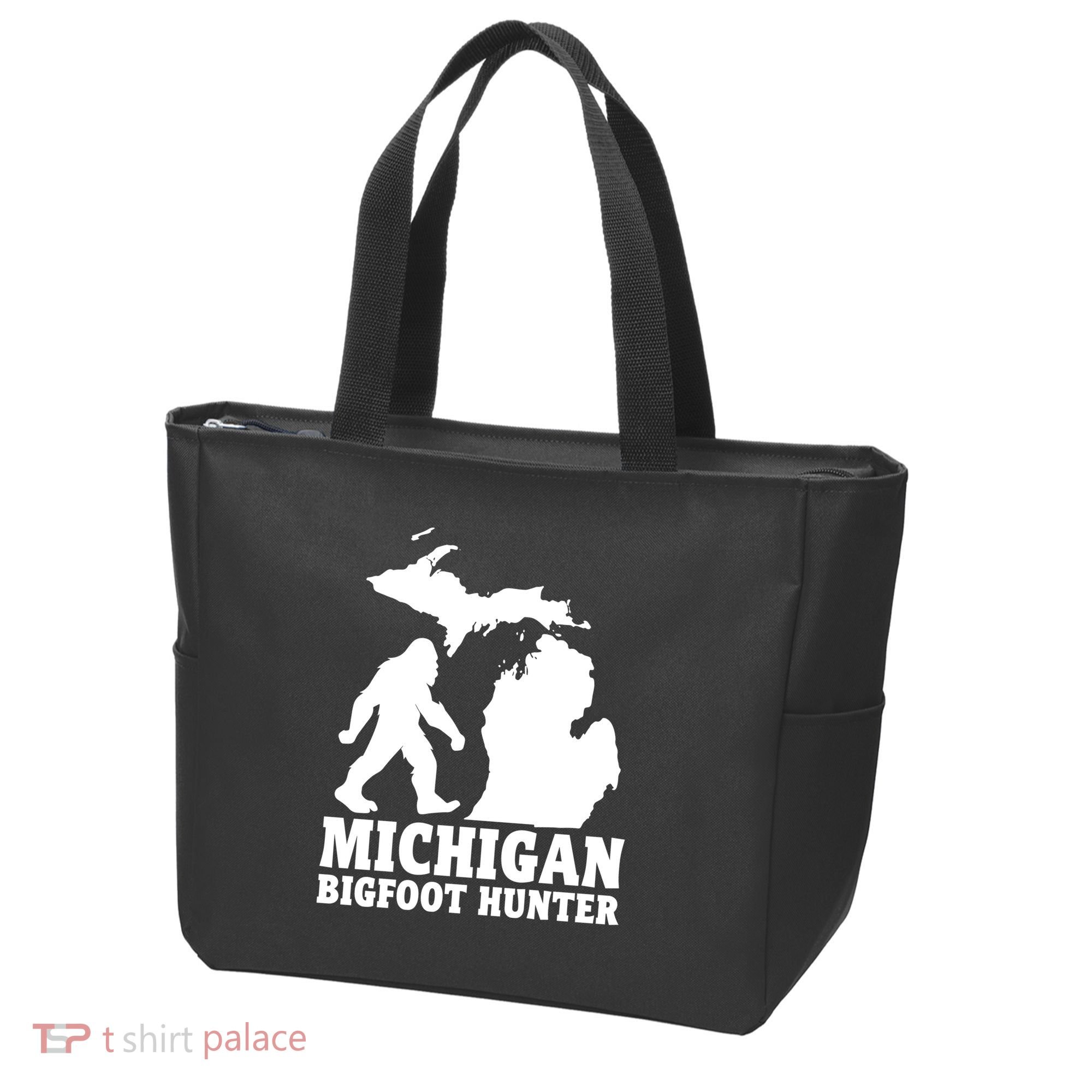 Michigan Bigfoot Hunter Tote Bag
