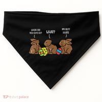 My Butt Hurts Funny Bitten Chocolate Bunny Easter USA-Made Doggie Bandana thumb 0
