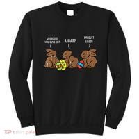 My Butt Hurts Funny Bitten Chocolate Bunny Easter Sweatshirt thumb 0
