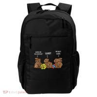 My Butt Hurts Funny Bitten Chocolate Bunny Easter Backpack thumb 0