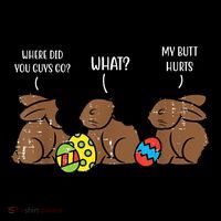 My Butt Hurts Funny Bitten Chocolate Bunny Easter Ornament thumb 1