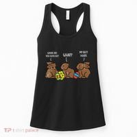 My Butt Hurts Funny Bitten Chocolate Bunny Easter Women's Tank Top thumb 0