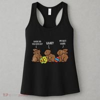 My Butt Hurts Funny Bitten Chocolate Bunny Easter Women's Tank Top thumb 3