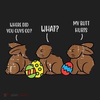 My Butt Hurts Funny Bitten Chocolate Bunny Easter Hat thumb 2