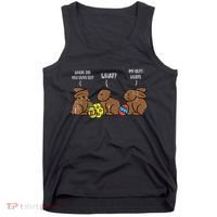 My Butt Hurts Funny Bitten Chocolate Bunny Easter Tank Top thumb 0