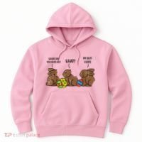 My Butt Hurts Funny Bitten Chocolate Bunny Easter Hoodie thumb 0