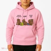 My Butt Hurts Funny Bitten Chocolate Bunny Easter Hoodie thumb 2
