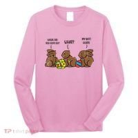 My Butt Hurts Funny Bitten Chocolate Bunny Easter Long Sleeve Shirt thumb 0