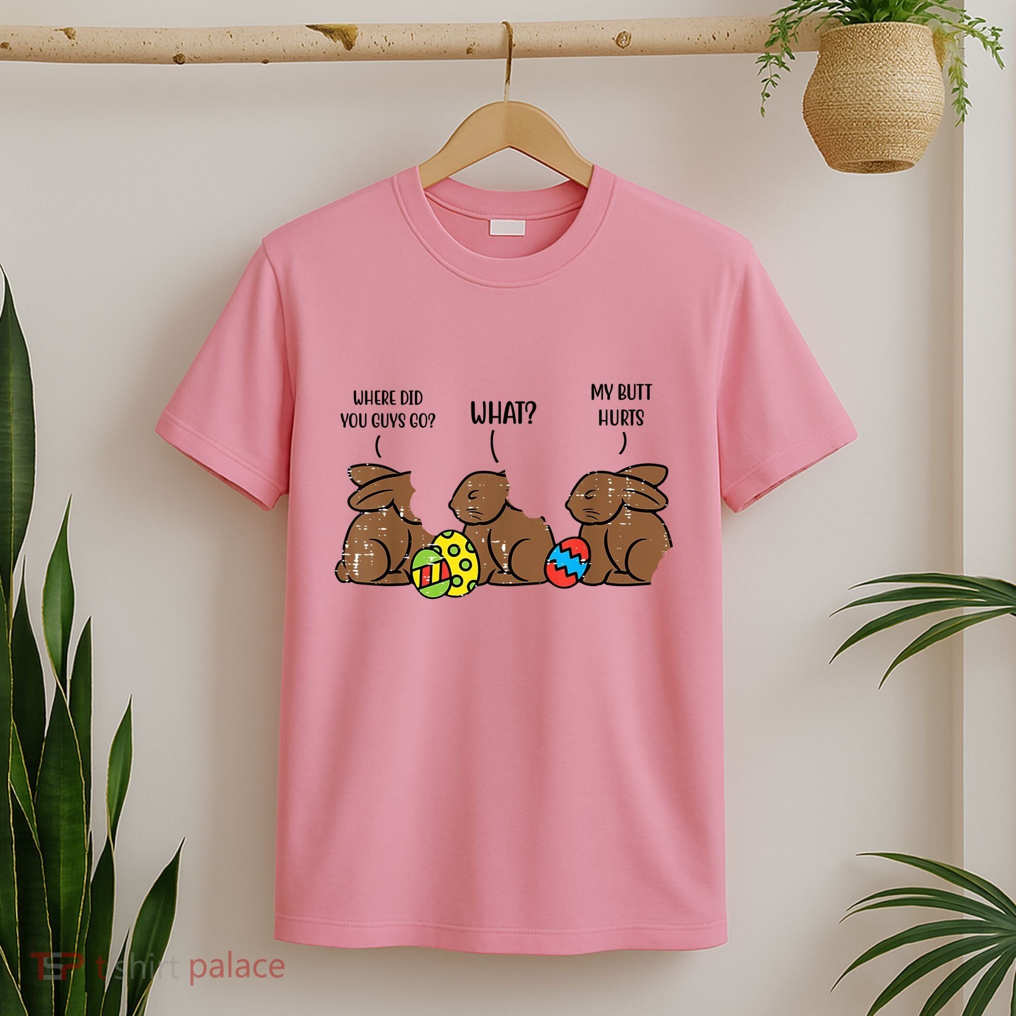 My Butt Hurts Funny Bitten Chocolate Bunny Easter T-Shirt