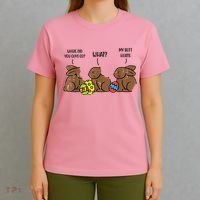 My Butt Hurts Funny Bitten Chocolate Bunny Easter T-Shirt thumb 4