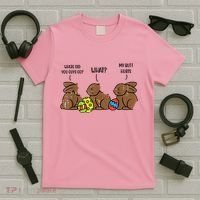 My Butt Hurts Funny Bitten Chocolate Bunny Easter T-Shirt thumb 5