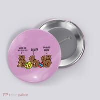 My Butt Hurts Funny Bitten Chocolate Bunny Easter Button thumb 0
