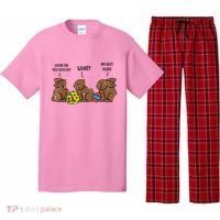My Butt Hurts Funny Bitten Chocolate Bunny Easter Pajama Set thumb 0