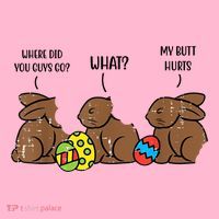 My Butt Hurts Funny Bitten Chocolate Bunny Easter Toddler Hoodie thumb 2