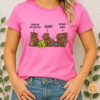 My Butt Hurts Funny Bitten Chocolate Bunny Easter Women's T-Shirt thumb 2