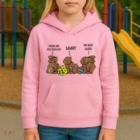 My Butt Hurts Funny Bitten Chocolate Bunny Easter Kids Hoodie thumb 3