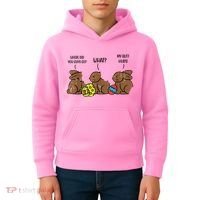 My Butt Hurts Funny Bitten Chocolate Bunny Easter Kids Hoodie thumb 4
