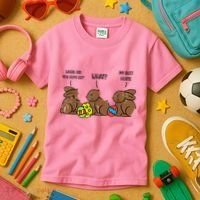 My Butt Hurts Funny Bitten Chocolate Bunny Easter Kids T-Shirt thumb 3