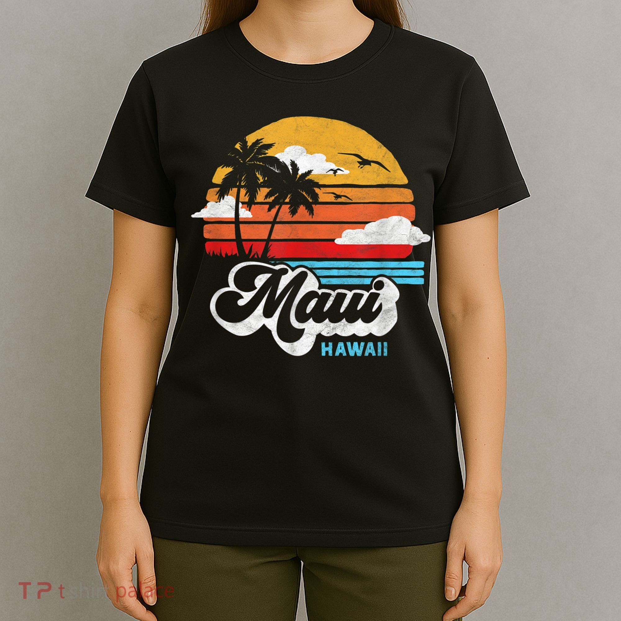 Maui Beach Hawaii Vintage Surf T-Shirt