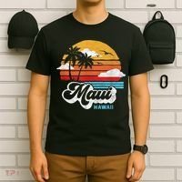 Maui Beach Hawaii Vintage Surf T-Shirt thumb 6