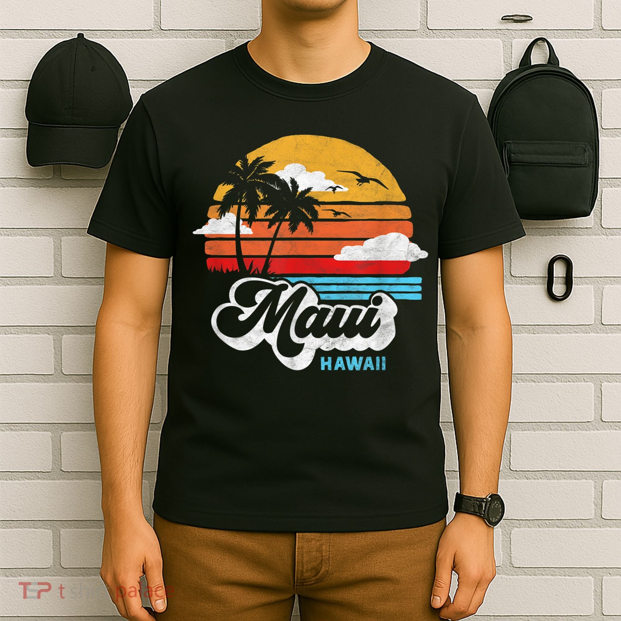 Maui Beach Hawaii Vintage Surf T-Shirt