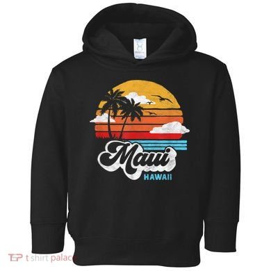 Maui Beach Hawaii Vintage Surf Toddler Hoodie
