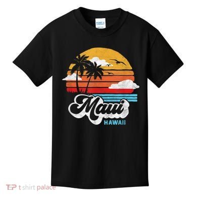 Maui Beach Hawaii Vintage Surf Kids T-Shirt