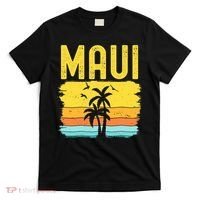 Maui Beach Hawaii Summer Vacation Hawaiian Sunset Vintage T-Shirt thumb 0