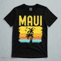 Maui Beach Hawaii Summer Vacation Hawaiian Sunset Vintage T-Shirt thumb 5
