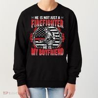 My Boyfriend Is A Firefighter Thin Red Line Fire Girlfriend Women's Sweatshirt thumb 0