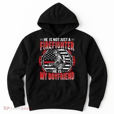 My Boyfriend Is A Firefighter Thin Red Line Fire Girlfriend Hoodie