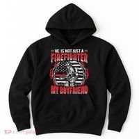My Boyfriend Is A Firefighter Thin Red Line Fire Girlfriend Hoodie thumb 0