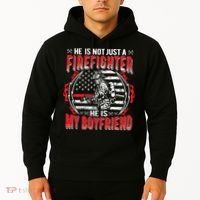 My Boyfriend Is A Firefighter Thin Red Line Fire Girlfriend Hoodie thumb 2