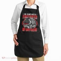 My Boyfriend Is A Firefighter Thin Red Line Fire Girlfriend Apron thumb 2