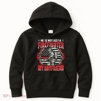 My Boyfriend Is A Firefighter Thin Red Line Fire Girlfriend Kids Hoodie thumb 0
