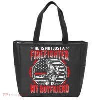 My Boyfriend Is A Firefighter Thin Red Line Fire Girlfriend Tote Bag thumb 0