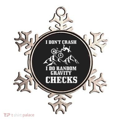 Mountain Bike I Don't Crash Do Random Gravity Checks Funny Ornament