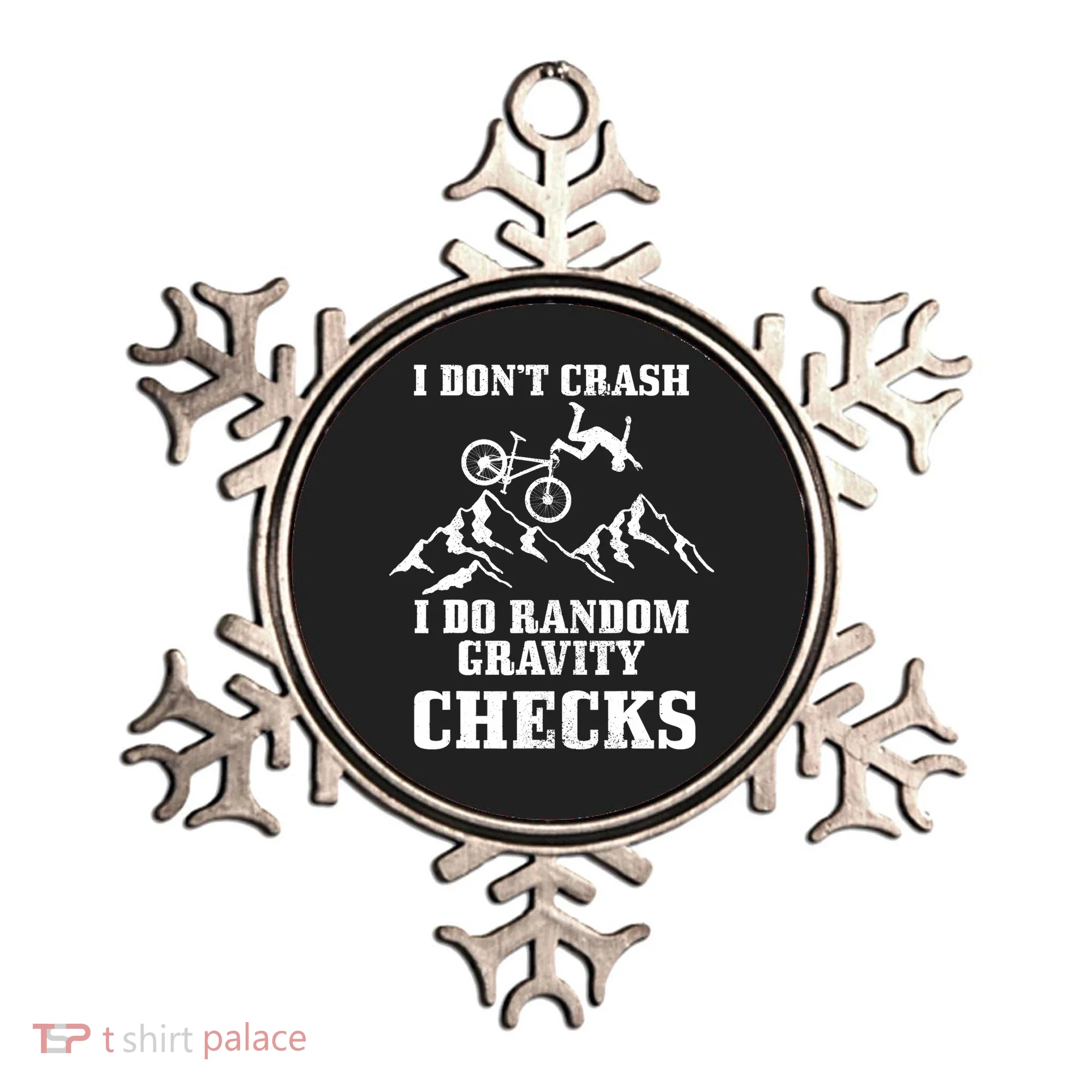 Mountain Bike I Don't Crash Do Random Gravity Checks Funny Ornament
