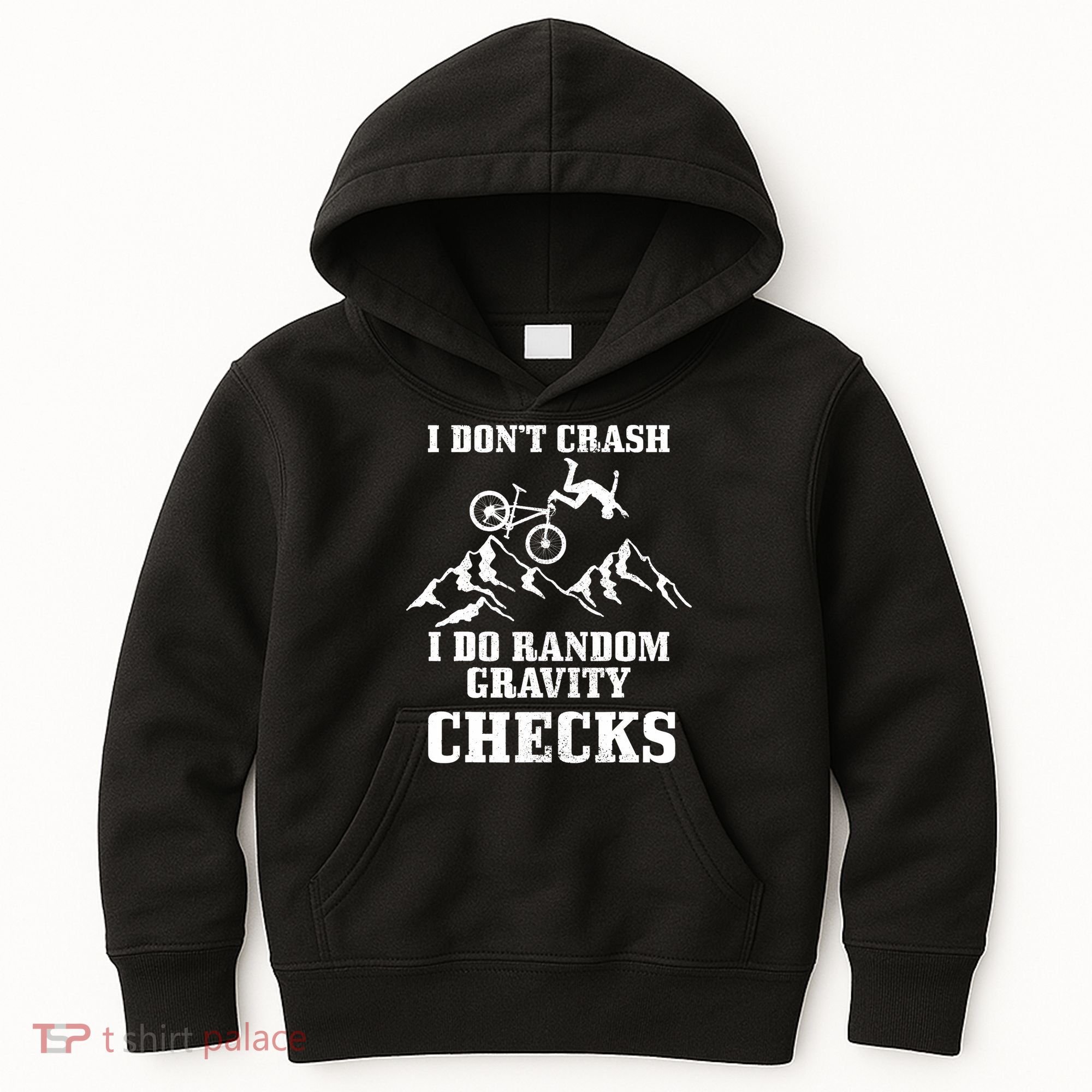 Mountain Bike I Don't Crash Do Random Gravity Checks Funny Kids Hoodie