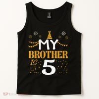 My Brother Is 5 5th Birthday 2020 5 Years Old Brother Gift Tank Top thumb 2