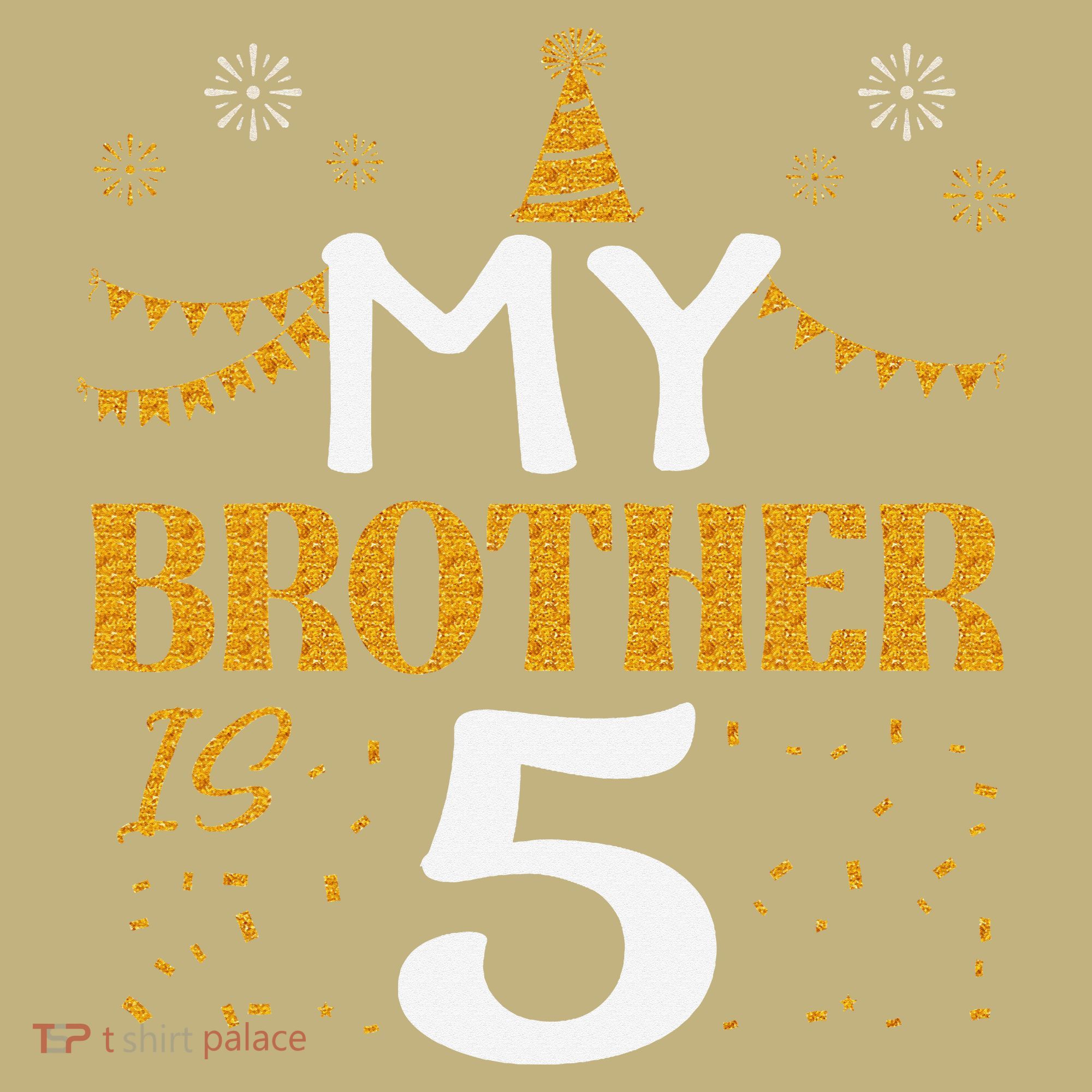 My Brother Is 5 5th Birthday 2020 5 Years Old Brother Gift Hoodie