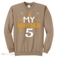 My Brother Is 5 5th Birthday 2020 5 Years Old Brother Gift Sweatshirt thumb 0